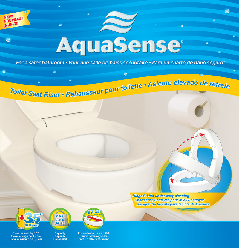 Aquasense Toilet Seat Riser With Hinge