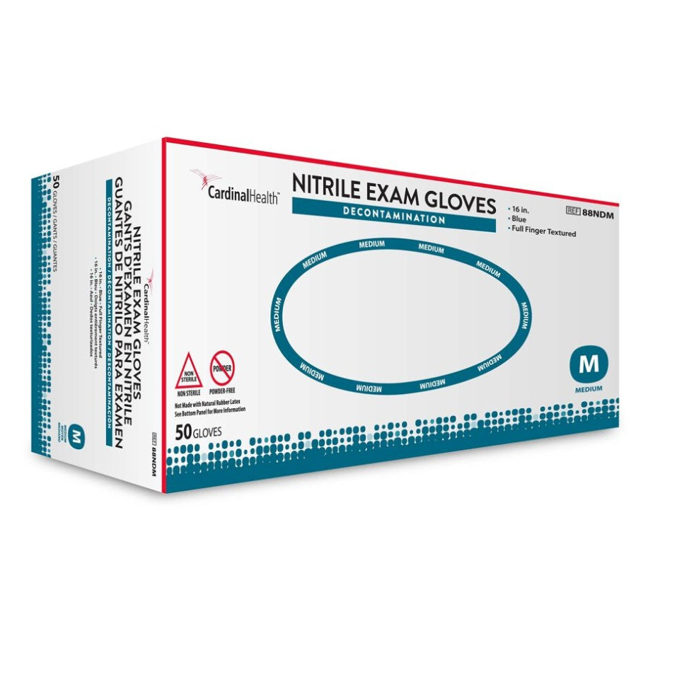 Gants d'examen en nitrile pour décontamination, longueur étendue de 40 cm (16 pouces).