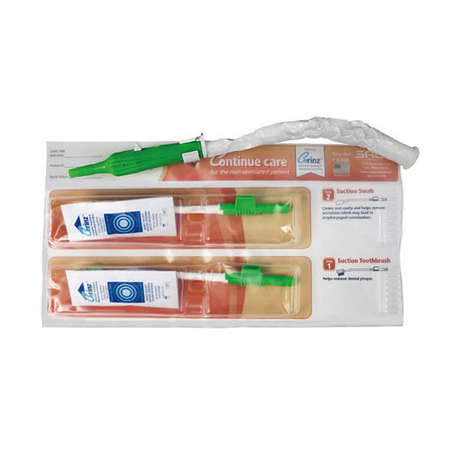Système de nettoyage et d'aspiration buccale Q-Care® Continue Care™, avec outils pour port de pouce