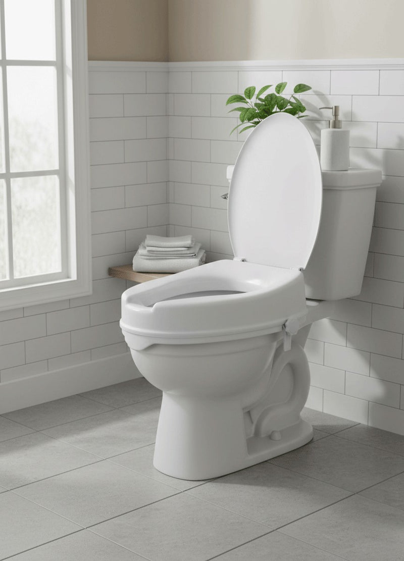 Raised Toilet Seat with Lid