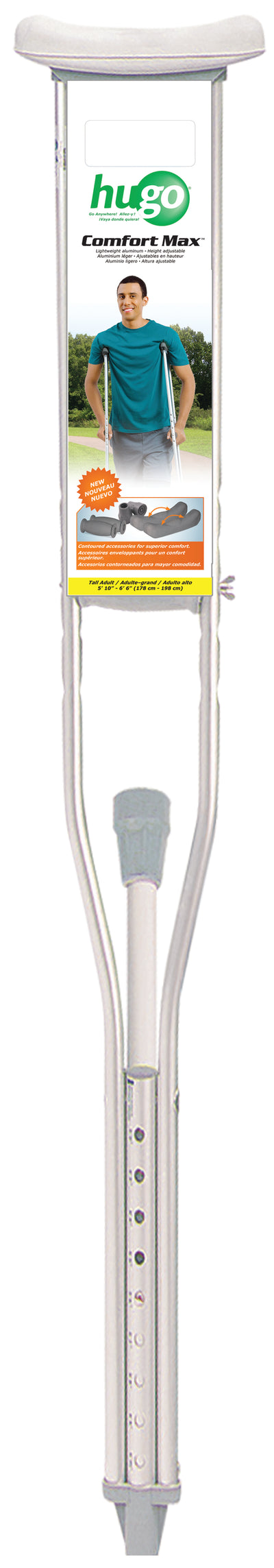 Hugo Comfort Max Lightweight Aluminum Crutches