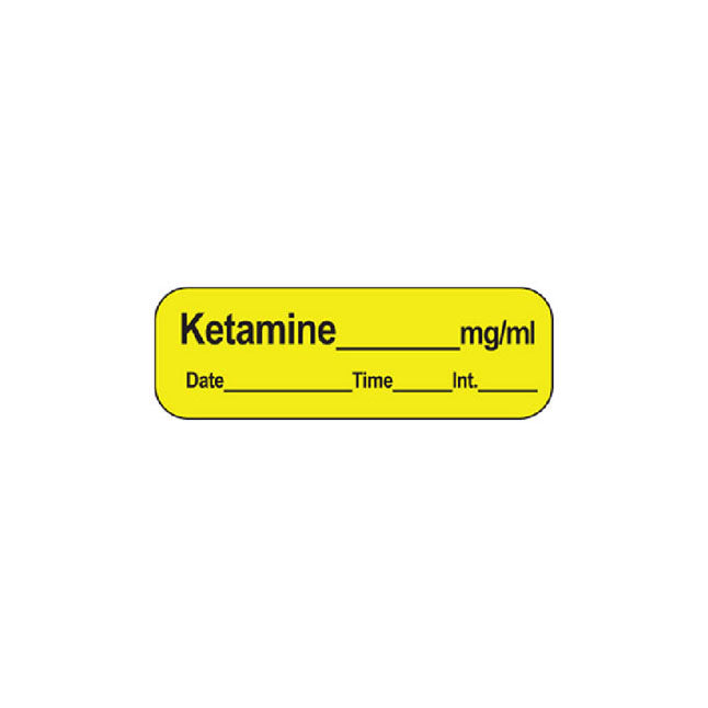Anesthesia Label, 1" Core, W1/2" X L1-1/2"