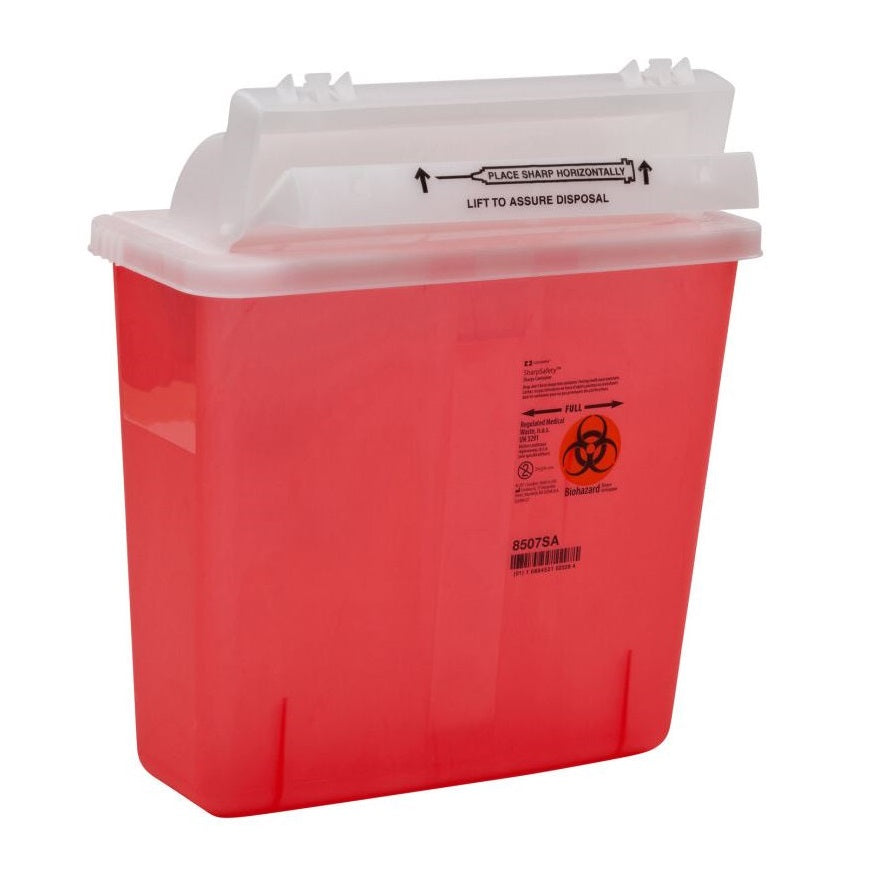 Monoject SharpStar Sharps Containers with Counter-balanced Door Lid
