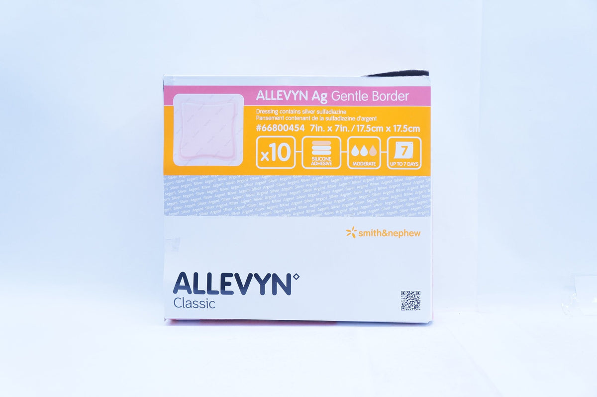 Pansement ALLEVYN™ Ag Gentle Border pour plaies, gel de silicone adhésif, argent