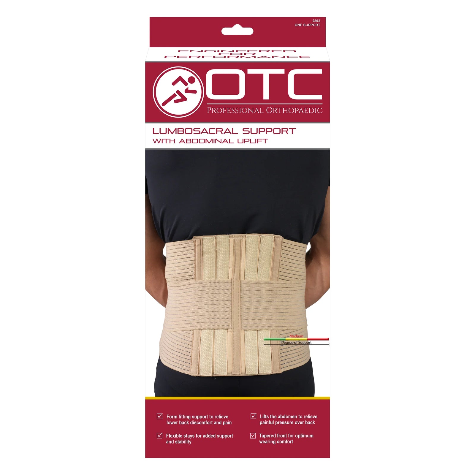 Ceinture lombo-sacrée élastique légère 30 cm OTC / Soutien abdominal