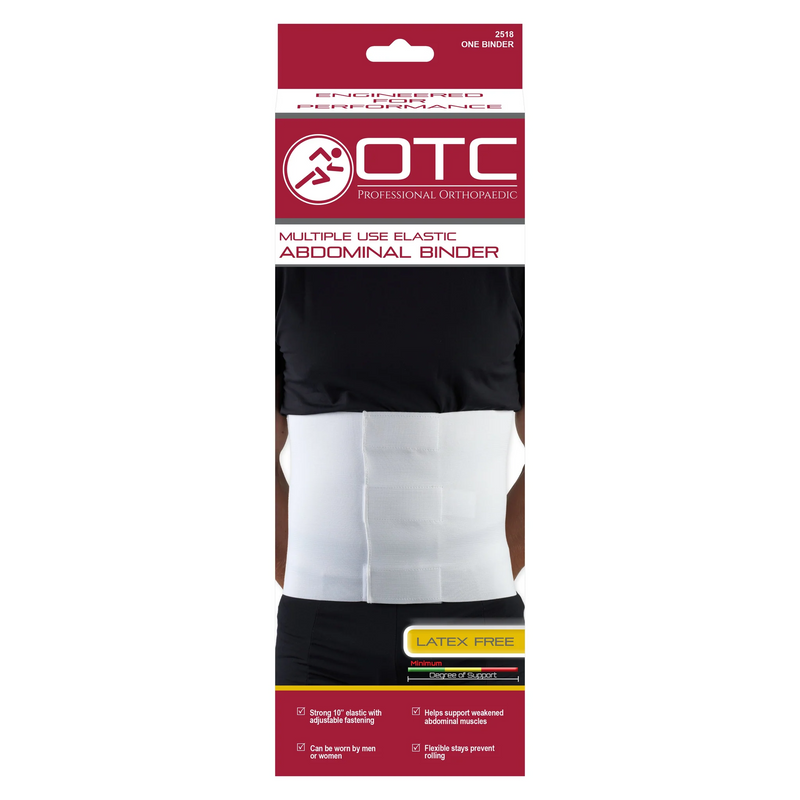 OTC 10" Elastic Abdominal Binder White