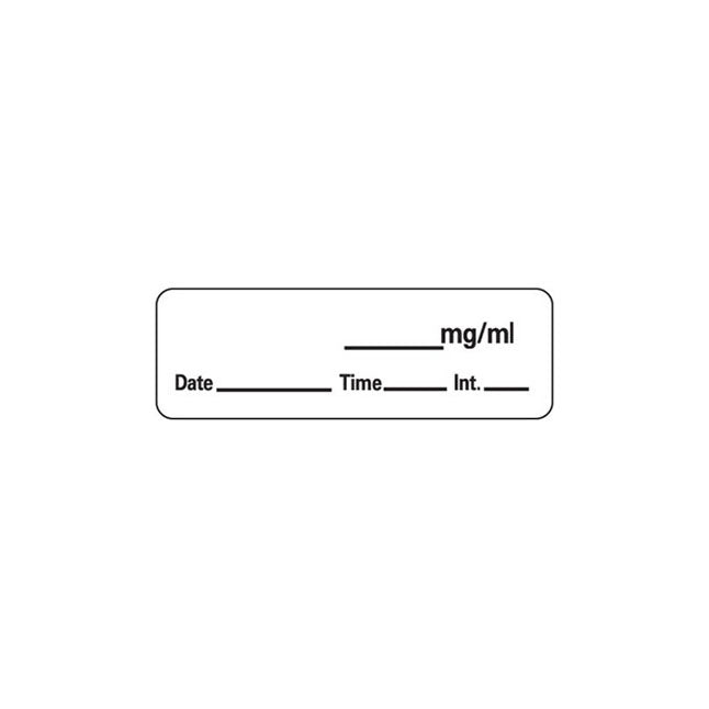 Anesthesia Label, 1" Core, W1/2" X L1-1/2"