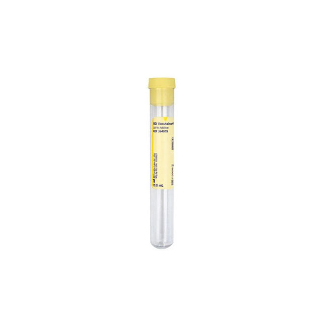 Vacutainer Urinalysis Tube, Plastic, Round Bottom, L100mm, OD 16mm, 10mL