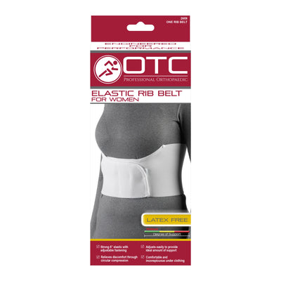 OTC Ladies' 6" Elastic Rib Belt White