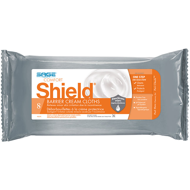 Lingette barrière Comfort Shield® avec crème et 3 % de diméthicone